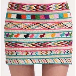 Gryphon Embroidered Mini Skirt
